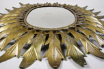 20TH CENTURY, FRANCE, ART DECO, SUNBURST, WALL MIRROR, OVAL, C1920