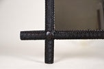 19TH CENTURY, AUSTRIA, TRAMP ART WALL MIRROR, HAND CARVED, RUSTIC