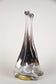 20TH CENTURY, GERMANY, ABSTRACT TWO-NECKED GLASS VASE, SIGNED, CIRCA 1980