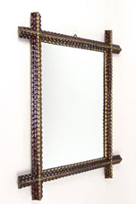 RUSTIC,TRAMP,ART,WALL,MIRROR,LATE,19TH CENTURY,AUSTRIA,1880