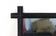 19TH CENTURY, AUSTRIA, RUSTIC BLACK TRAMP ART MIRROR