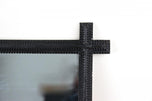 19TH CENTURY, AUSTRIA, RUSTIC BLACK TRAMP ART MIRROR