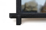 19TH CENTURY, AUSTRIA, RUSTIC BLACK TRAMP ART MIRROR