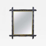 20TH CENTURY, AUSTRIA, RUSTIC, WALL MIRROR, GOLDEN BARS