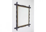 20TH CENTURY, AUSTRIA, RUSTIC, WALL MIRROR, GOLDEN BARS