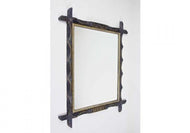 20TH CENTURY, AUSTRIA, RUSTIC, WALL MIRROR, GOLDEN BARS