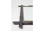 20TH CENTURY, AUSTRIA, RUSTIC, WALL MIRROR, GOLDEN BARS