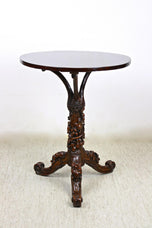 19TH CENTURY, AUSTRIA, RUSTIC SIDE TABLE, HANDCARVED