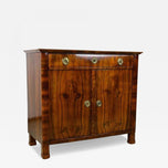 19TH CENTURY, AUSTRIA, NUTWOOD COMM0DE, BIEDERMEIER, HALF CABINET