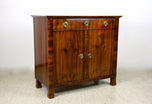 19TH CENTURY, AUSTRIA, NUTWOOD COMM0DE, BIEDERMEIER, HALF CABINET