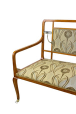 20TH CENTURY, AUSTRIA, ART NOUVEAU SALON SUITE, BRASS ELEMENTS