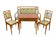 20TH CENTURY, AUSTRIA, ART NOUVEAU SALON SUITE, BRASS ELEMENTS