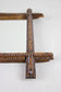 19TH CENTURY, AUSTRIA, RUSTIC TRAMP ART WALL MIRROR, HANDCARVED, CIRCA 1870