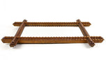 19TH CENTURY, AUSTRIA, RUSTIC TRAMP ART MIRROR, HAND CARVED, CIRCA 1880