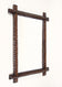 19TH CENTURY, AUSTRIA, TRAMP ART, RUSTIC WALL MIRROR, NOTCH CUT