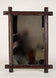 19TH CENTURY, AUSTRIA, TRAMP ART, RUSTIC WALL MIRROR, NOTCH CUT