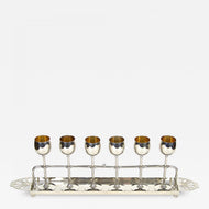 ART NOUVEAU, GILT, LIQUOR SET, WMF, GERMANY, 1910