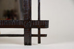 19TH CENTURY, AUSTRIA, RUSTIC BLACK FOREST MIRROR, HAND CARVED, CIRCA 1880
