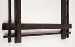19TH CENTURY, AUSTRIA, RUSTIC BLACK FOREST MIRROR, HAND CARVED, CIRCA 1880