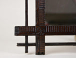 19TH CENTURY, AUSTRIA, RUSTIC BLACK FOREST MIRROR, HAND CARVED, CIRCA 1880