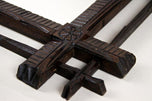 19TH CENTURY, AUSTRIA, RUSTIC BLACK FOREST MIRROR, HAND CARVED, CIRCA 1880