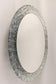 MID CENTURY, AUSTRIA, OVAL ACRYLIC WALL MIRROR, ILLUMINATED, 1970