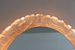 MID CENTURY, AUSTRIA, OVAL ACRYLIC WALL MIRROR, ILLUMINATED, 1970