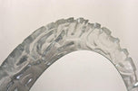 MID CENTURY, AUSTRIA, OVAL ACRYLIC WALL MIRROR, ILLUMINATED, 1970