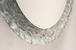 MID CENTURY, AUSTRIA, OVAL ACRYLIC WALL MIRROR, ILLUMINATED, 1970