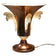 20TH CENTURY, FRANCE, ART DECO, COPPER TABLE LAMP, LALIQUE GLASS