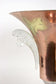 20TH CENTURY, FRANCE, ART DECO, COPPER TABLE LAMP, LALIQUE GLASS
