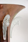 20TH CENTURY, FRANCE, ART DECO, COPPER TABLE LAMP, LALIQUE GLASS