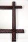 19TH CENTURY, AUSTRIA, TRAMP ART, WALL MIRROR, HAND CARVED