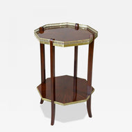 19TH CENTURY, FRANCE, OCTAGONAL MAHOGANY SIDE TABLE, NAPOLEON, III, CIRCA 1870