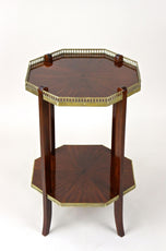 19TH CENTURY, FRANCE, OCTAGONAL MAHOGANY SIDE TABLE, NAPOLEON, III, CIRCA 1870