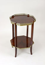 19TH CENTURY, FRANCE, OCTAGONAL MAHOGANY SIDE TABLE, NAPOLEON, III, CIRCA 1870