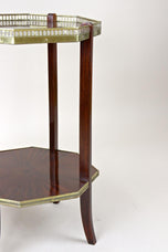 19TH CENTURY, FRANCE, OCTAGONAL MAHOGANY SIDE TABLE, NAPOLEON, III, CIRCA 1870