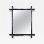 19TH CENTURY, AUSTRIA, BLACK FOREST, BASSWOOD, WALL MIRROR