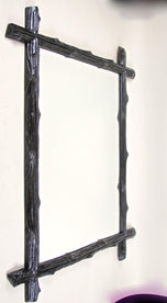 19TH CENTURY, AUSTRIA, BLACK FOREST, BASSWOOD, WALL MIRROR