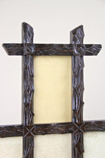 19TH CENTURY, AUSTRIA, BLACK FOREST PHOTO FRAME, HAND CARVED, 1880