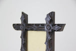 19TH CENTURY, AUSTRIA, BLACK FOREST PHOTO FRAME, HAND CARVED, 1880