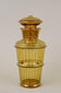 20TH CENTURY, CZECH REPUBLIC, ART DECO GLASS DECANTER SET, AMBER COLORED, GILT, 1920