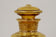 20TH CENTURY, CZECH REPUBLIC, ART DECO GLASS DECANTER SET, AMBER COLORED, GILT, 1920