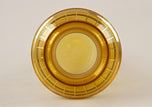 20TH CENTURY, CZECH REPUBLIC, ART DECO GLASS DECANTER SET, AMBER COLORED, GILT, 1920