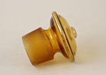 20TH CENTURY, CZECH REPUBLIC, ART DECO GLASS DECANTER SET, AMBER COLORED, GILT, 1920