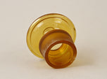 20TH CENTURY, CZECH REPUBLIC, ART DECO GLASS DECANTER SET, AMBER COLORED, GILT, 1920