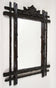 19TH CENTURY, AUSTRIA, BLACK FOREST WALL MIRROR, RUSTIC, COAT OF ARMS