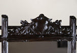 19TH CENTURY, AUSTRIA, BLACK FOREST WALL MIRROR, RUSTIC, COAT OF ARMS