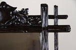 19TH CENTURY, AUSTRIA, BLACK FOREST WALL MIRROR, RUSTIC, COAT OF ARMS