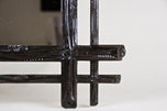 19TH CENTURY, AUSTRIA, BLACK FOREST WALL MIRROR, RUSTIC, COAT OF ARMS